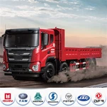 Construction Waste Dump Truck Lorry Crane Flat Dump Truck